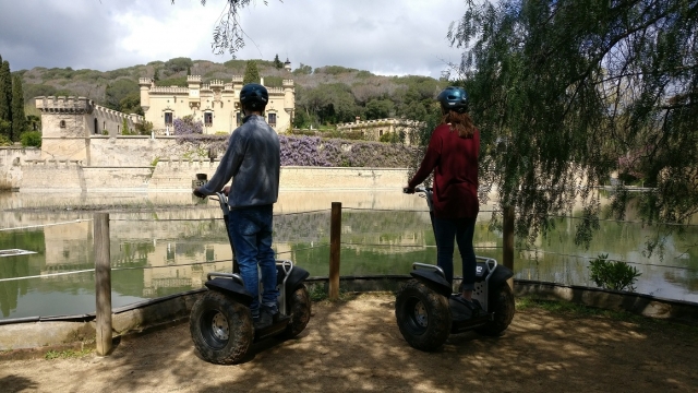 Disfrutando de los segways