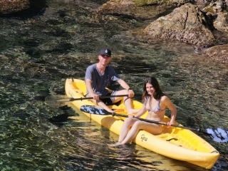 Alquiler kayak doble en Cala Sant Francesc, 1 hora