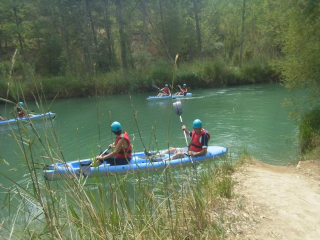  Canoeing on a section of the Jucar River 