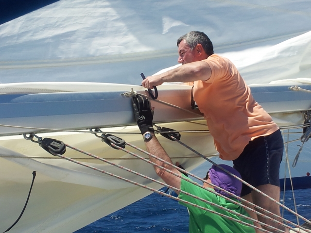  Preparing the sail
