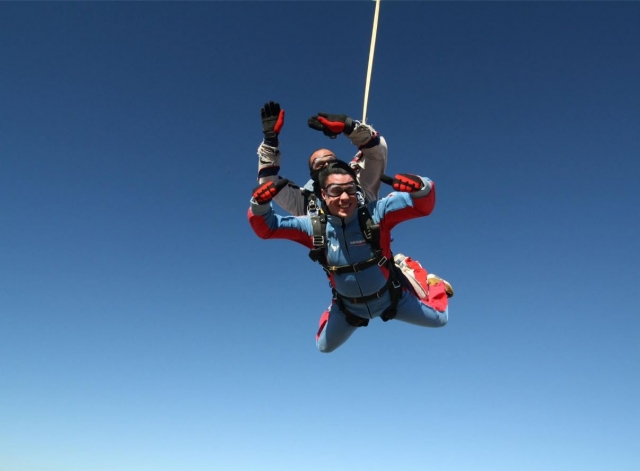 Cayendo desde el avion en tandem