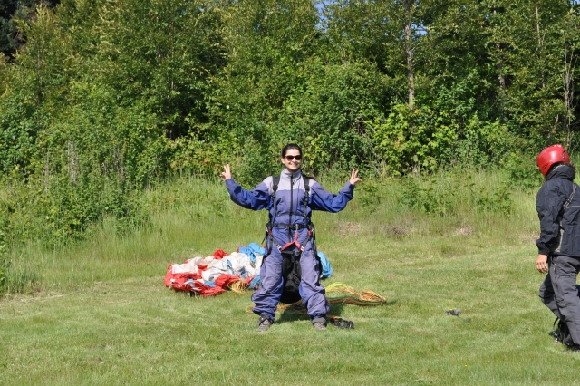 Aprendiendo a llevar un parapente