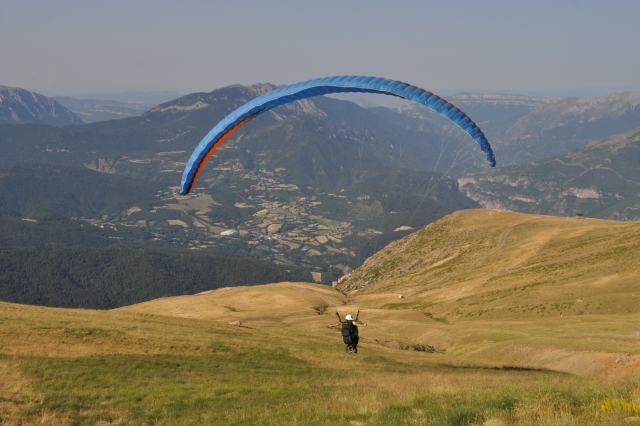 Prácticas de vuelo en parapente