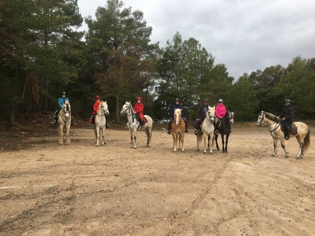  A group of riders 