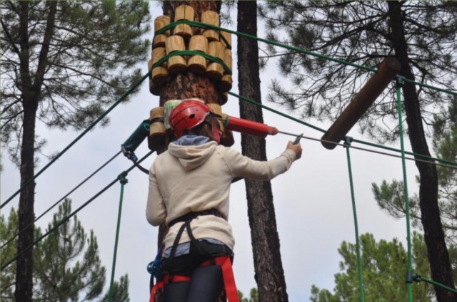 ragazza tra gli alberi 