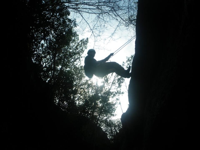  Going down with a rope 