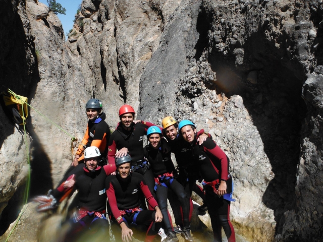  Teilnehmergruppe in der Schlucht 