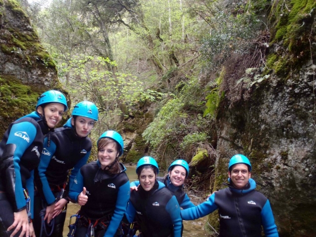  During the canyon descent 