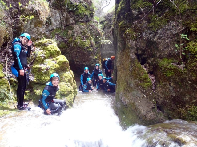  Excitement in the canyon descent 
