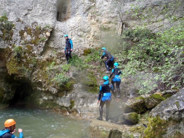  Preparing for the jump in the ravine