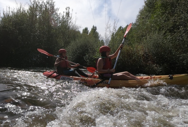  Paddling the canoe 