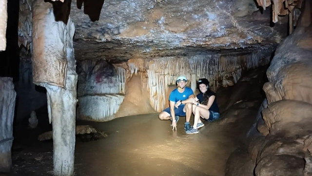 En el interior de las cuevas