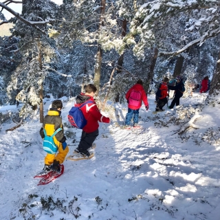 Raquetas de nieve en Guadarrama para niños
