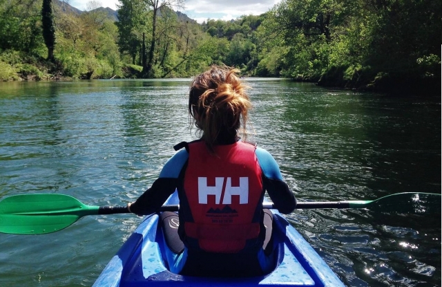  A bordo della canoa nel Sella 