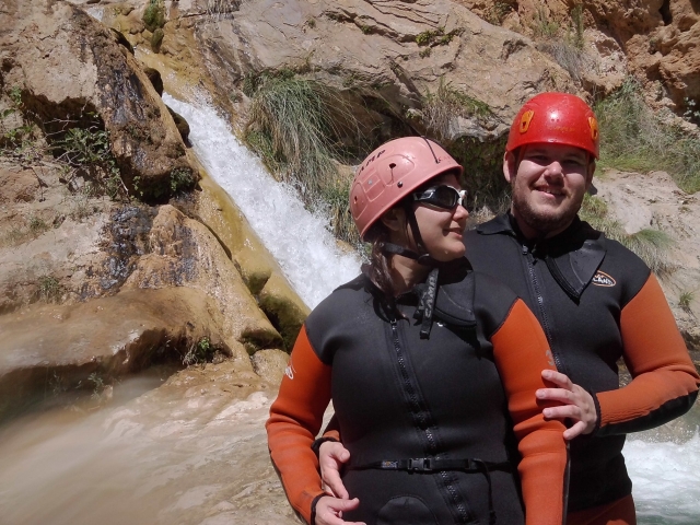  Los Canyoning zu zweit in Cabriel 