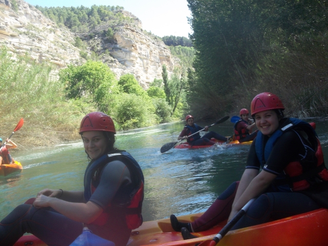  Canoeing on the river in calm waters 