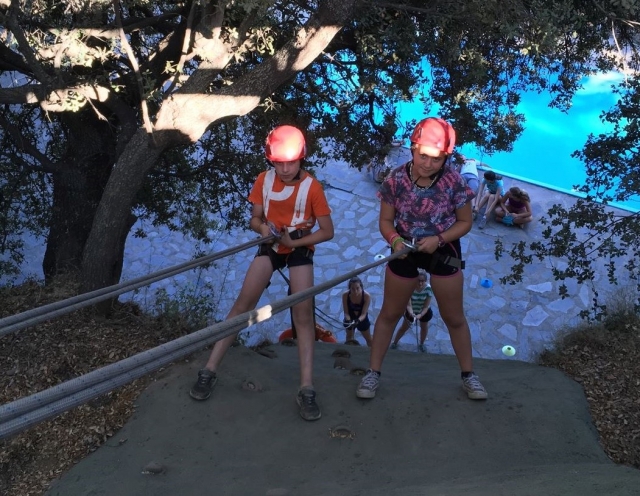 Dia de rapel durante el campamento 