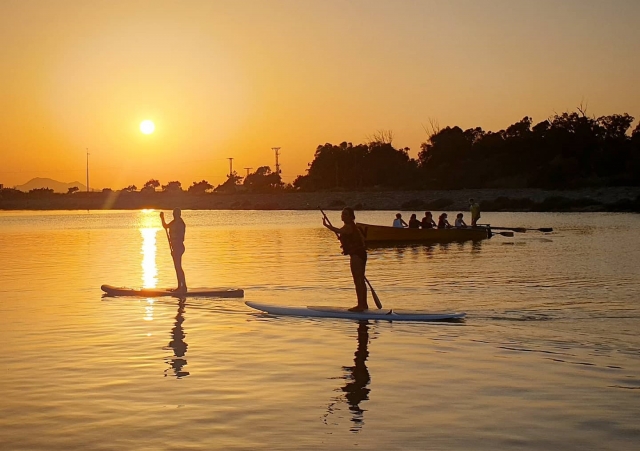 SUP al atardecer