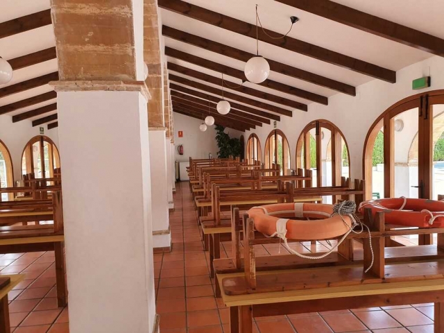  The dining room of our hostel 