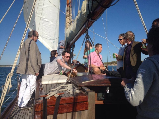  Departure on a sailboat 