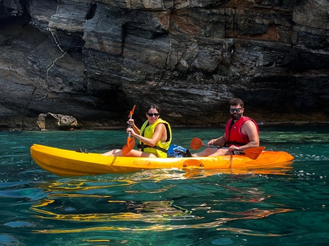 Ruta kayak + snorkel al atardecer Isla Plana, 3'5h
