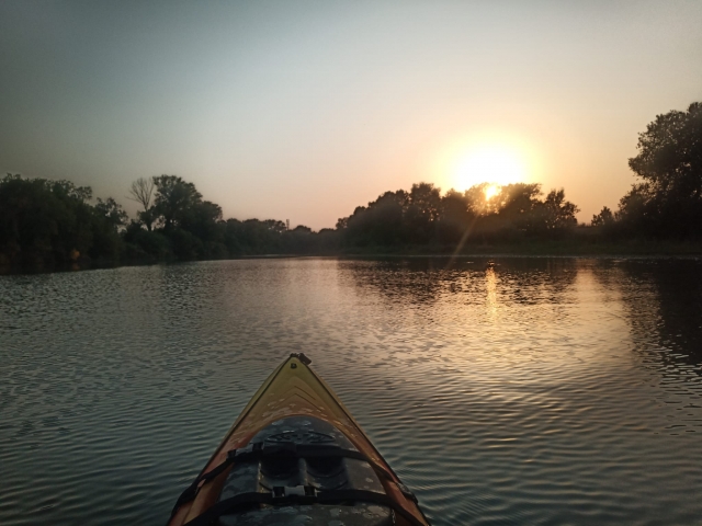 Rota de caiaque ao pôr do sol 