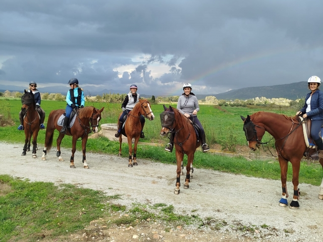  穿过乡村的骑马路线 
