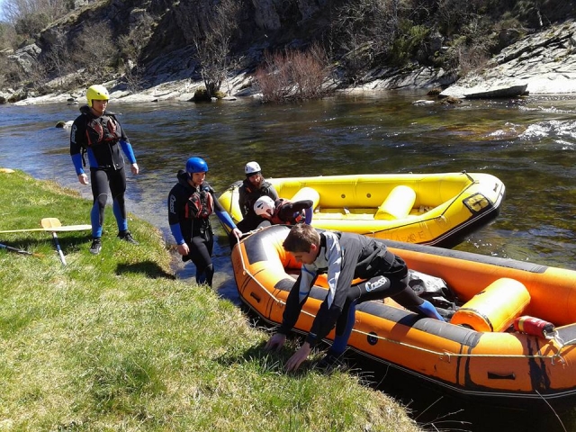  Beginn der Rafting-Abfahrt in den Tormes 