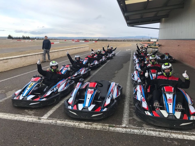  Starting grid at the Zuera karting 