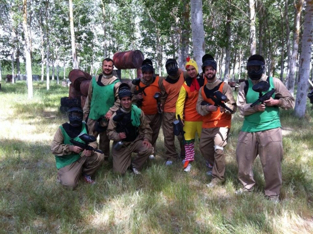 With friends 
