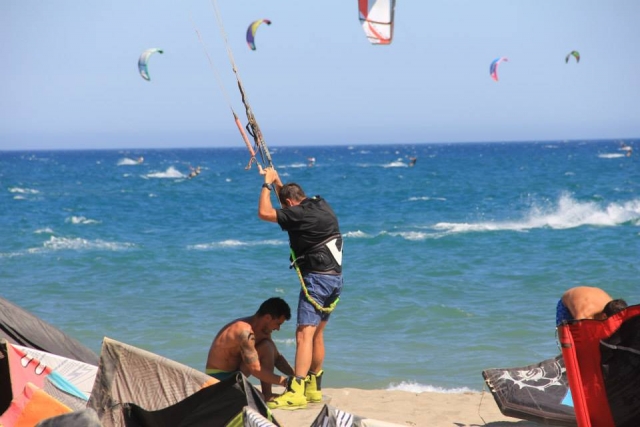 Preparativos en la arena