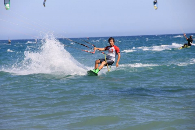 Sesion de kitesurf