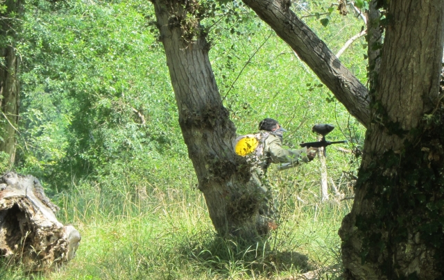  Running through the paintball field 