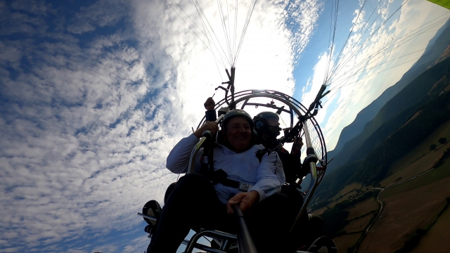 volando en paramotor