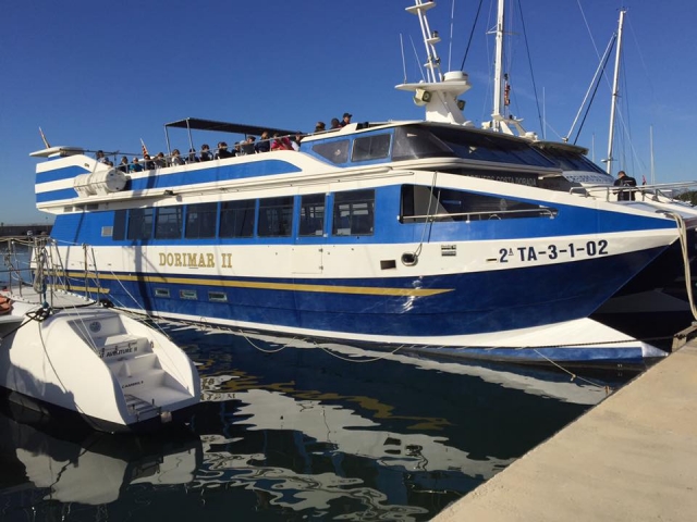 Catamaran en el puerto