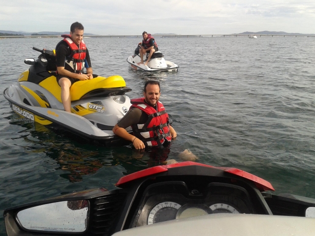 Comenzamos la ruta en moto de agua