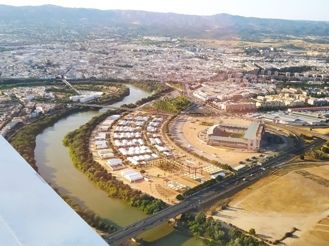 Views of Córdoba from the plane 