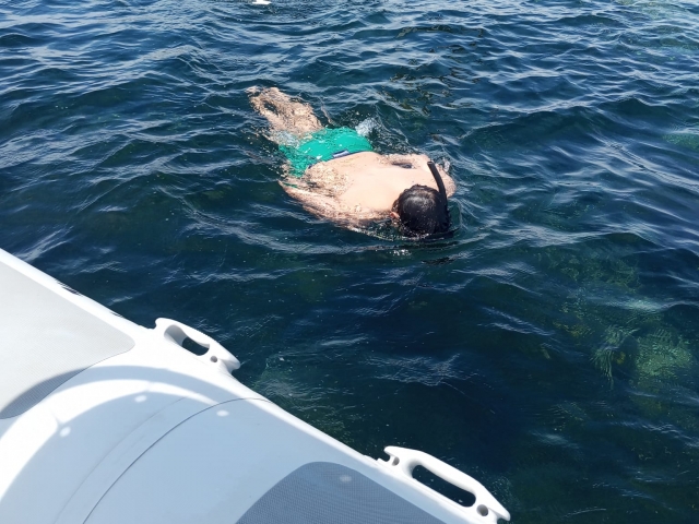 Haciendo snorkel