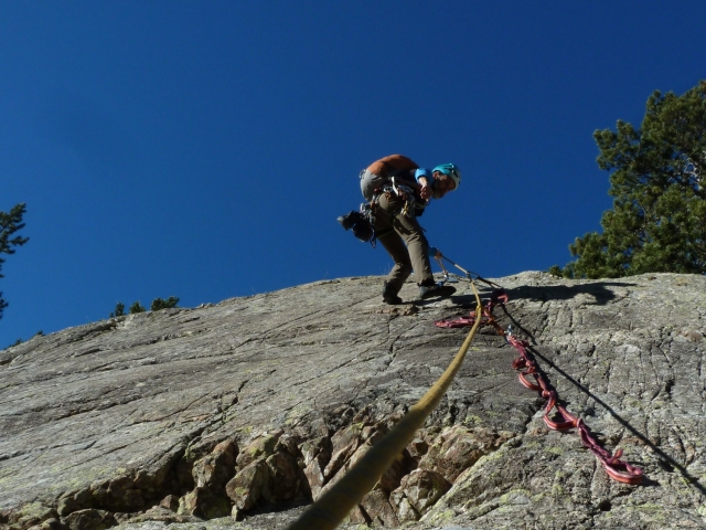 Advanced level climbing in Mallo de Riglos