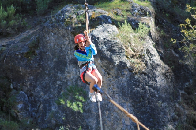Escalada+jalo con arco+tirolesa+comida en P.Alcón
