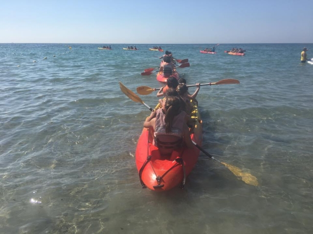 Montando en kayak