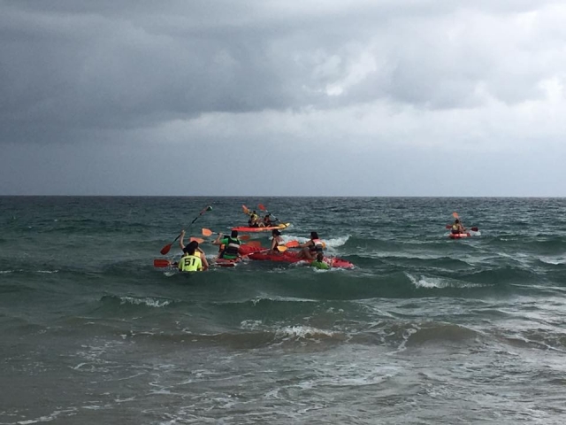  with rough seas. 