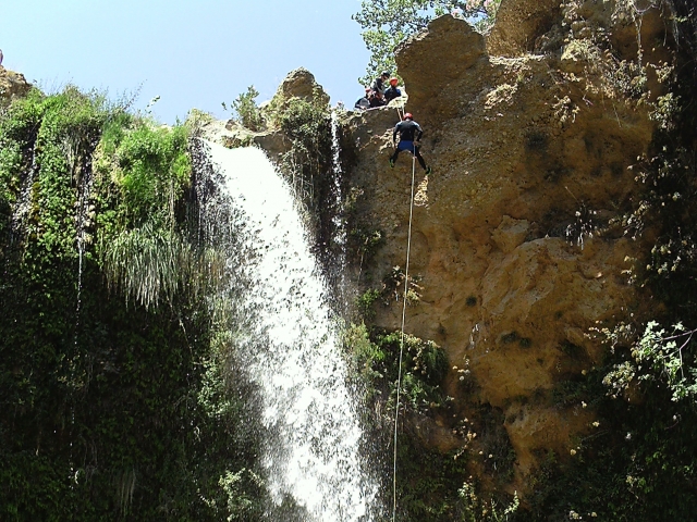 Canyon waterfall in Alicante 