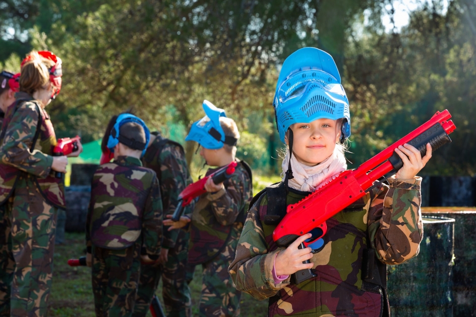 Jogo de paintball infantil 