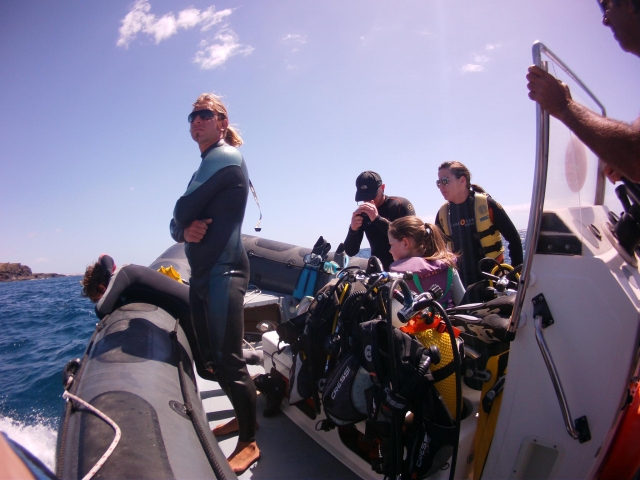 Approach to the diving point 
