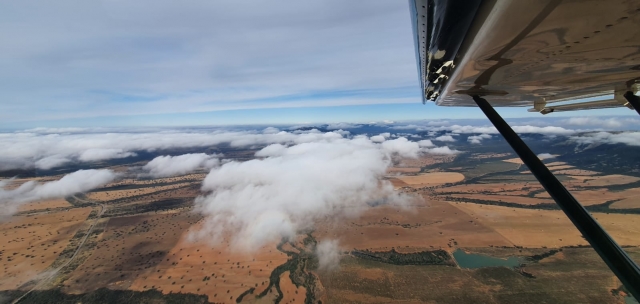 Las vistas aéreas desde la avioneta