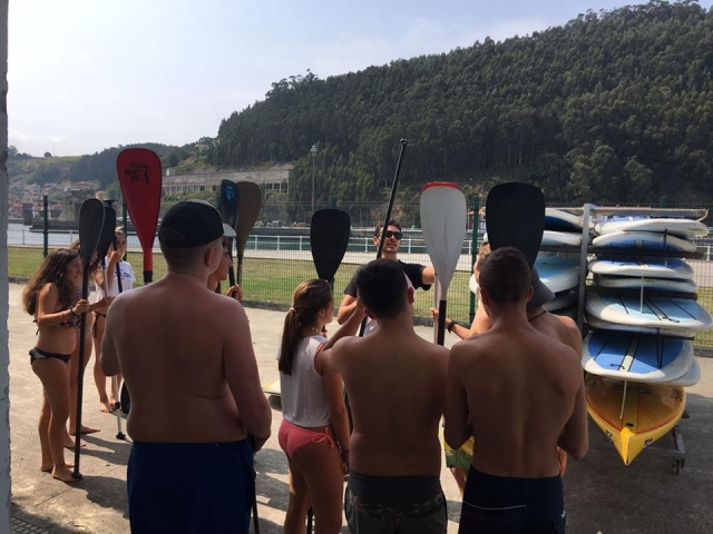 Clase previa paddle surf Asturias