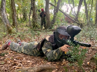 Paintball mit 200 Bällen im Wald von Villaviciosa