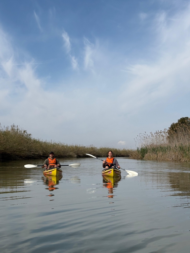 Kayak route through the Ebro Delta 