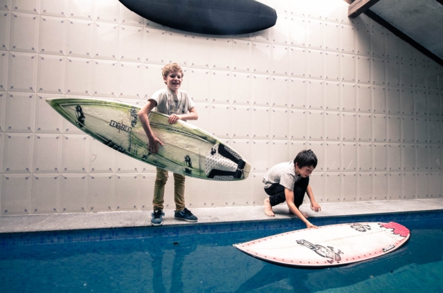  Testen des Boards im Pool 